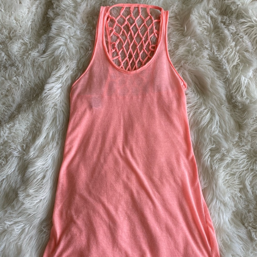 Coral pink dress